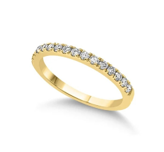 18ct Yellow Gold Natural Diamond Band Ring – 0.22ct GSI