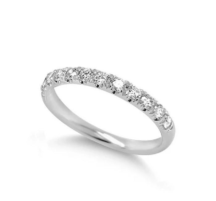18ct White Gold Natural Diamond Band Ring – 0.44ct GSI