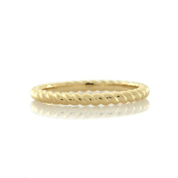 9ct Yellow Gold Solid Rope Ring