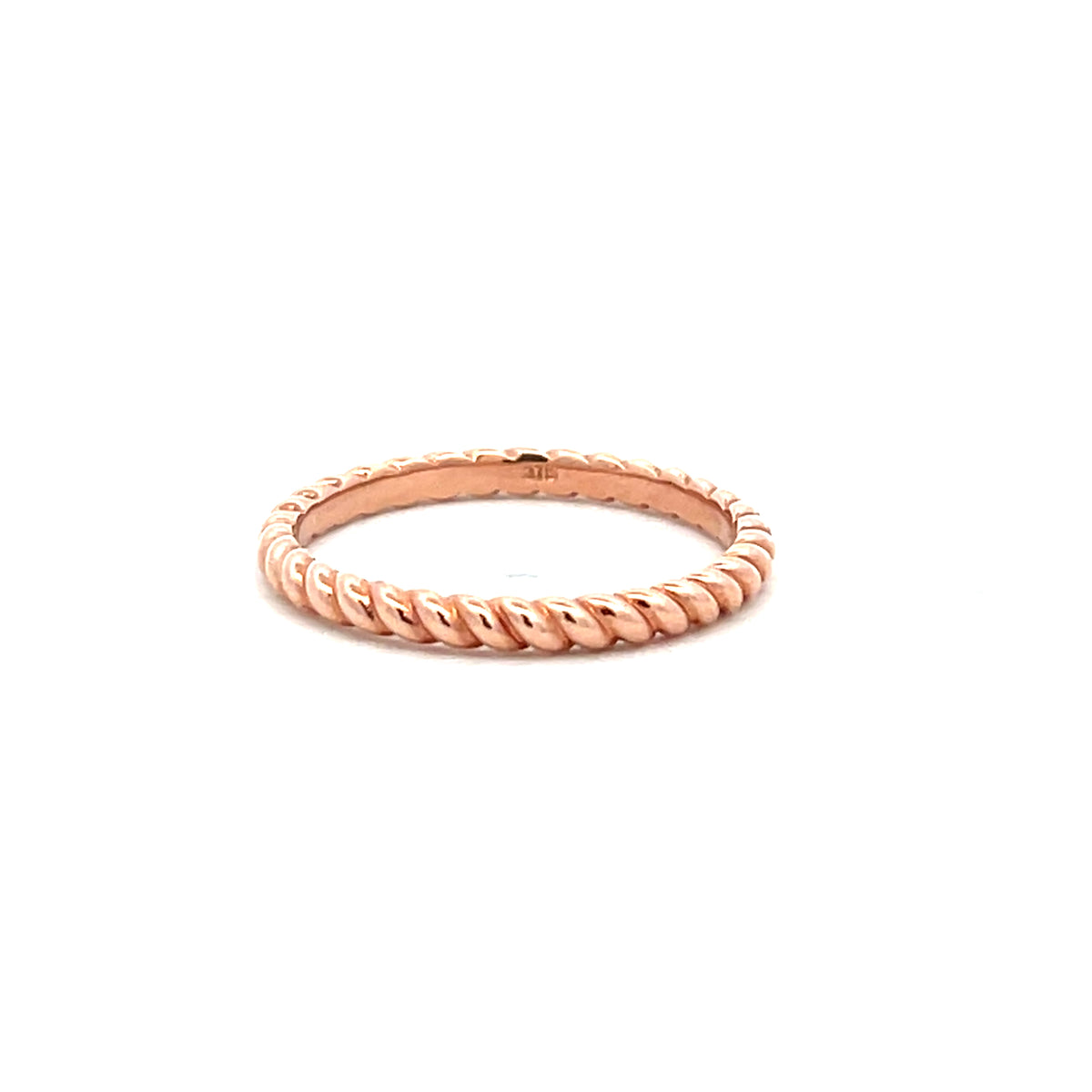 9ct Rose Gold Solid Rope Ring