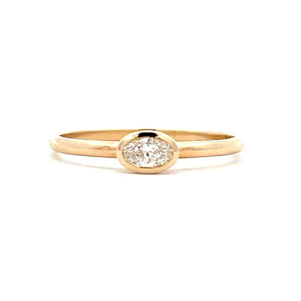 9ct Yellow Gold 0.20ct Oval Cut LGD Ring