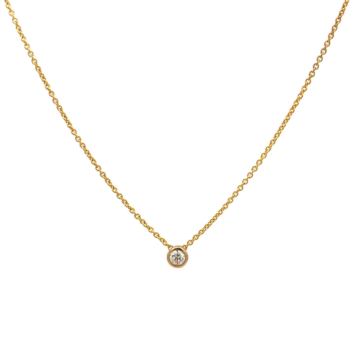9ct Yellow Gold Diamond Slider Pendant 0.10ct