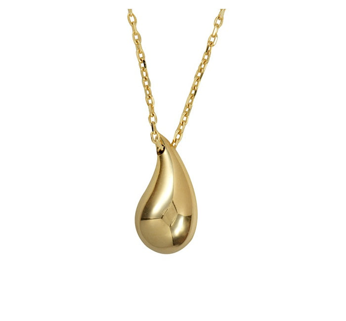 9ct Yellow Gold Teardrop Necklet – 45+5cm