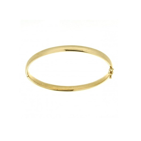9ct Yellow Gold Flat Profile Hinged Bangle – 5mm