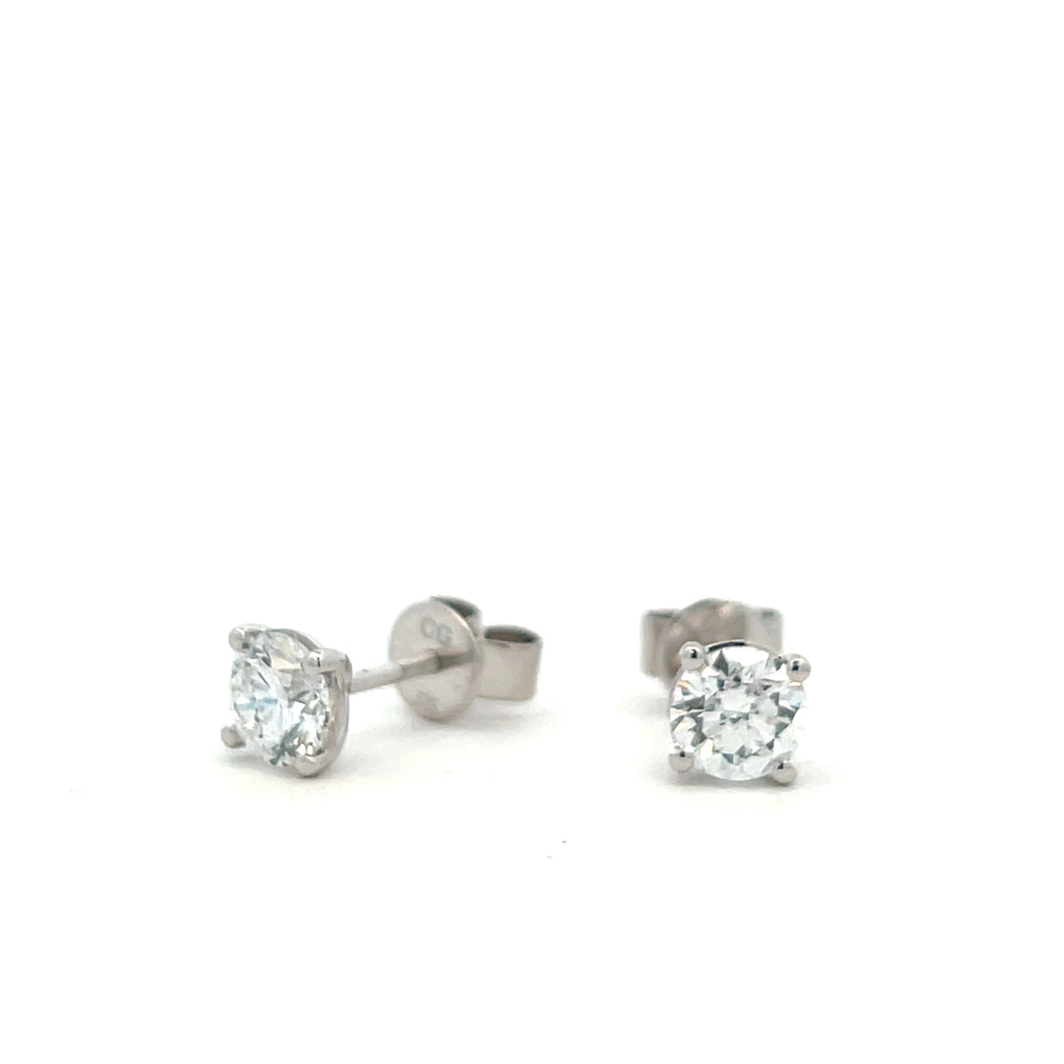 9ct White Gold Lab Growen Diamond Studs 2=1.53ct