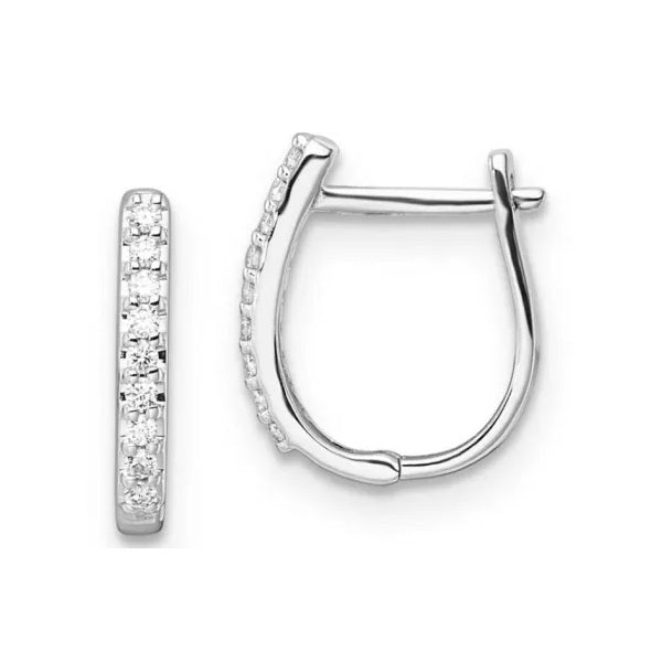 9ct White Gold Lab Grown Diamond Huggies TDW=0.10ct FVS