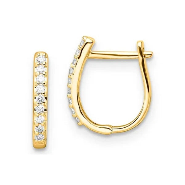 9ct Yellow Gold Lab Grown Diamond Huggies TDW=0.10ct FVS