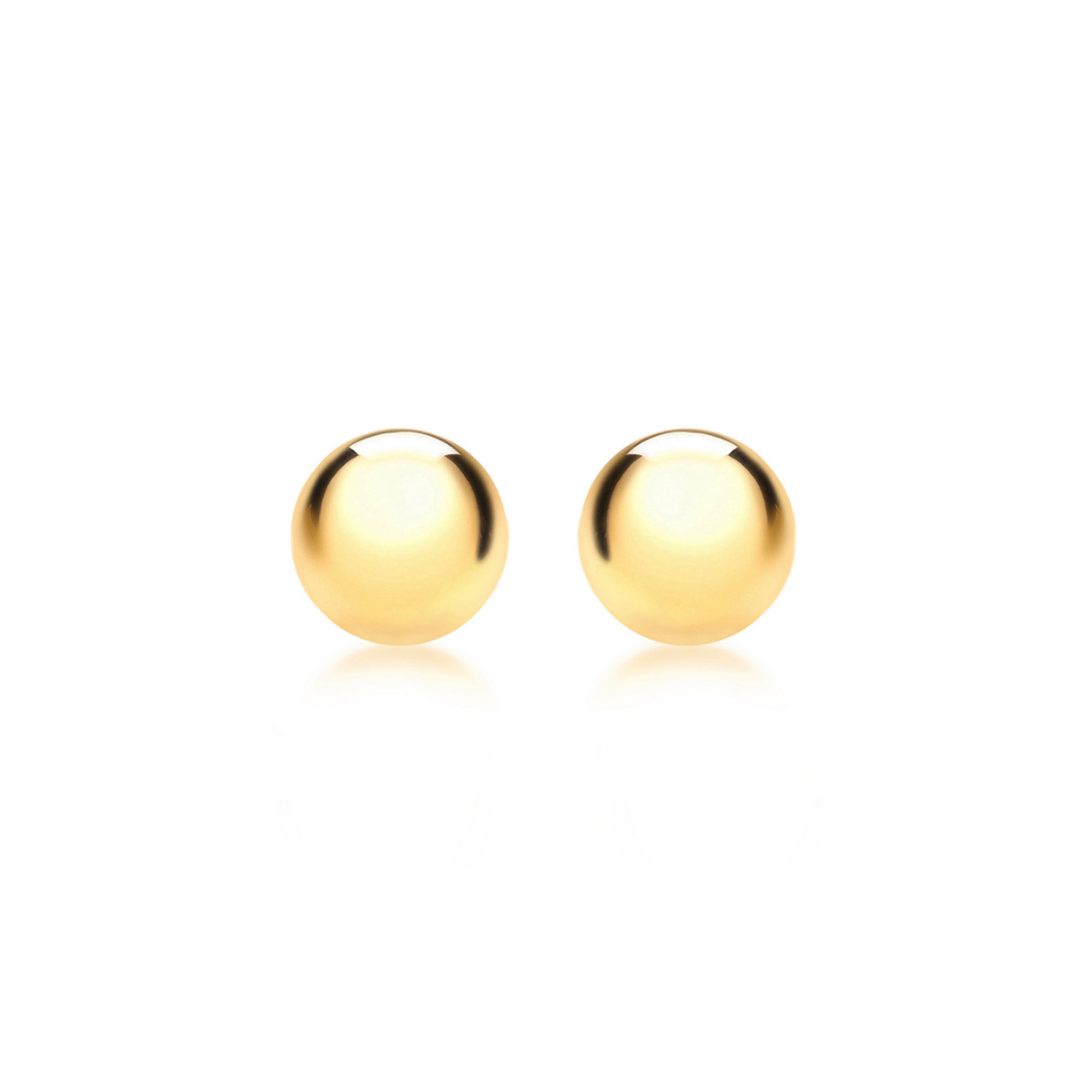 9ct Yellow Gold 8mm Ball Stud Earrings