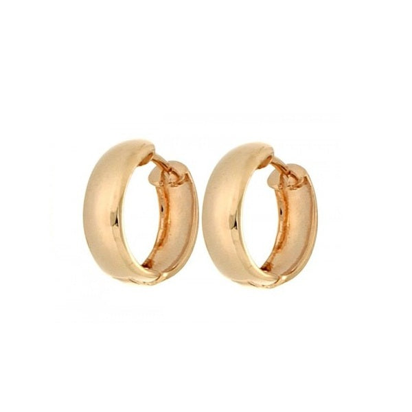 9ct Rose Gold Huggie Earrings Large