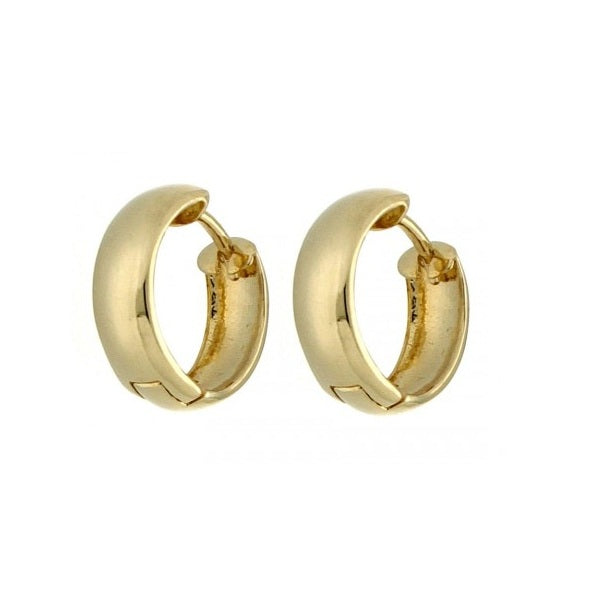 9ct Yellow Gold Huggie Earrings Large