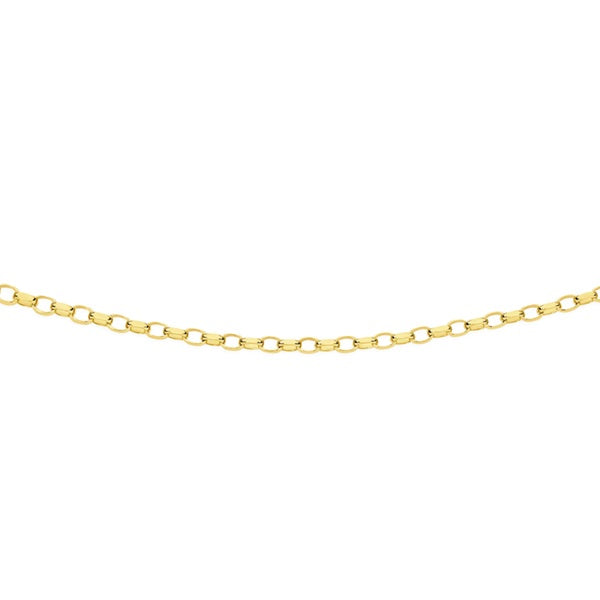 9ct Yellow Gold Oval Belcher Chain – 45cm