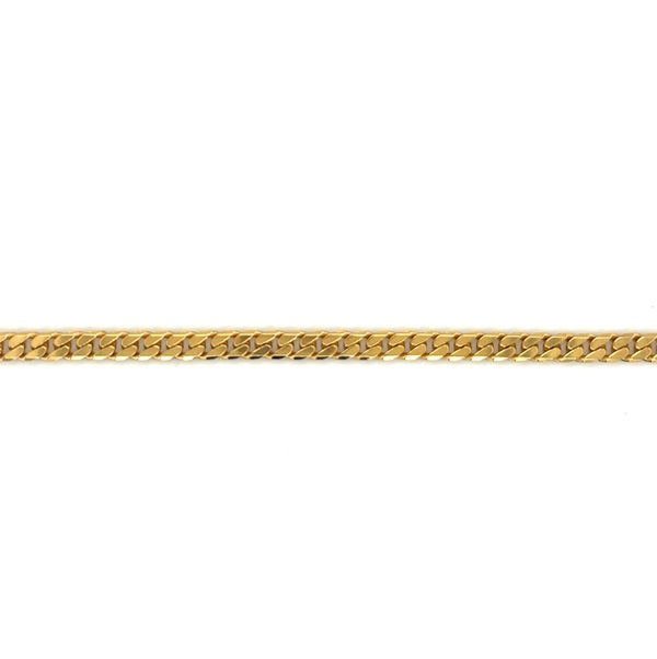 9ct Yellow Gold Bevelled Edge Diamond Cut Curb Chain – 55cm