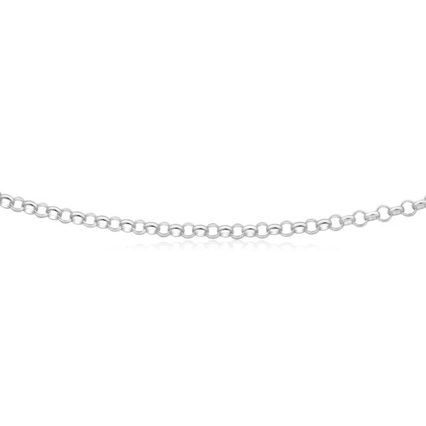 9ct White Gold Belcher Chain – 45cm