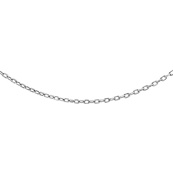 9ct White Gold Diamond Cut Cable Chain – 50cm