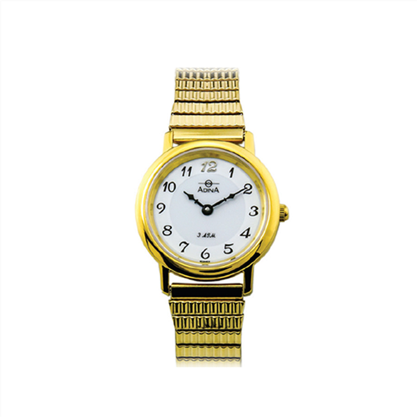 Adina Everyday Classic Dress Watch Gold Plate Expanding Band - NK40 G1FE