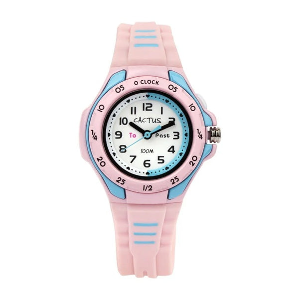 Cactus Kids Watch Pink/Blue Time Teacher - Mentor