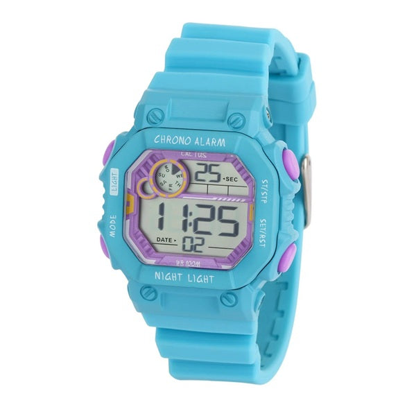 Cactus Kids Watch Pink/Blue Digital - Fiesta