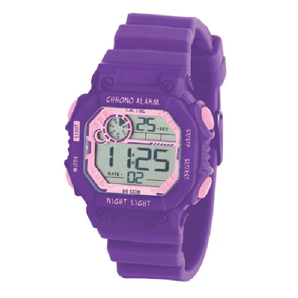 Cactus Kids Watch Purple Digital - Fiesta