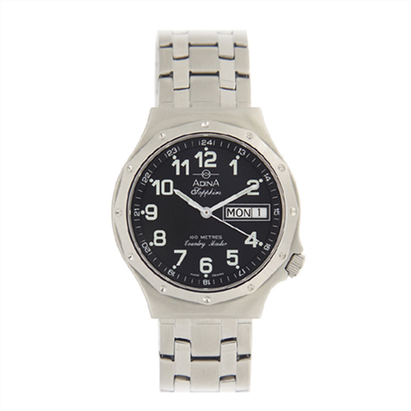 Adina Country Master 100m Work Watch Stainless Steel Black Dial - CM65 S2FB-SAP