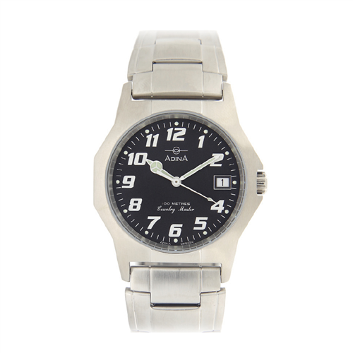 Adina Countrymaster 100m S/Steel Black F/Figure Work Watch NK150 S2FB