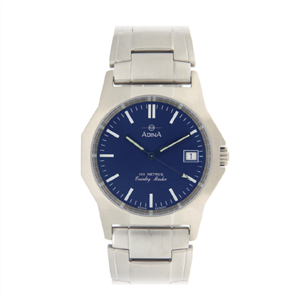 Adina Countrymaster S/Steel Blue Index Dial 100m Work Watch NK150 S6XB