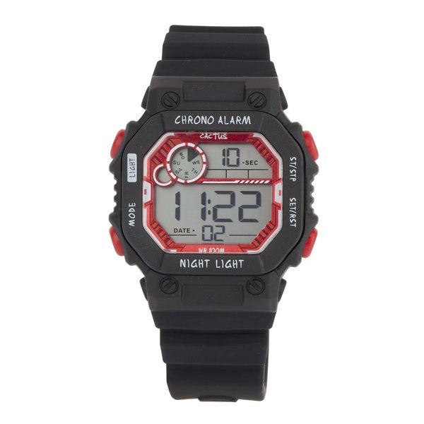 Cactus Kids Watch Red/Black Digital - Fiesta