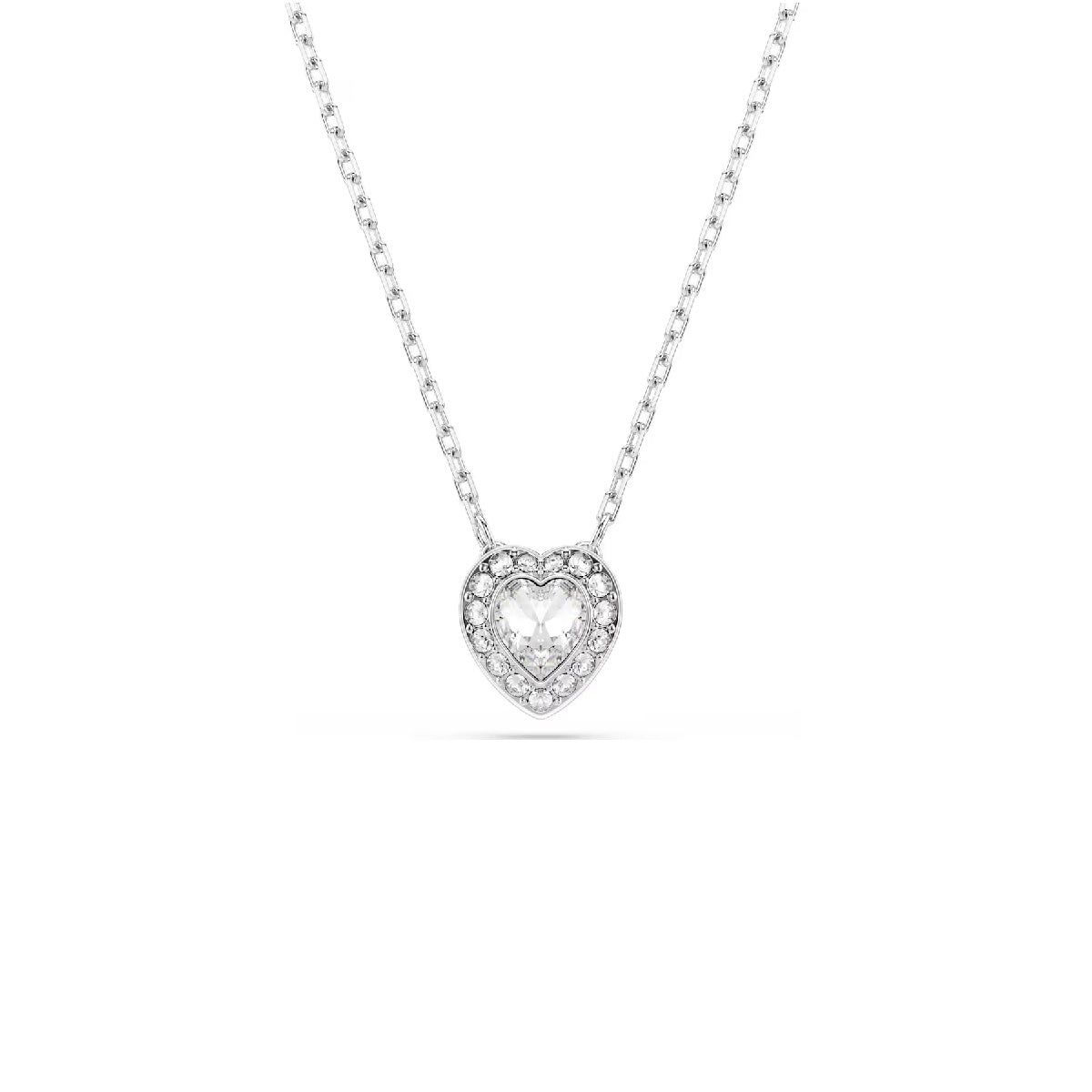 Swarovski Ariana Grande pendant Mixed cuts, Heart, White, Rhodium plated 5720852