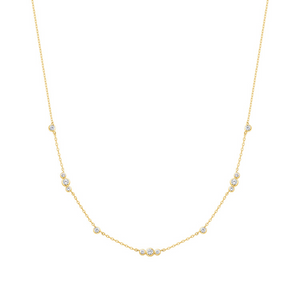 Ania Haie Gold Sparkling Bezel Cubic Zirconia Station Necklace