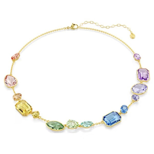 Swarovski Gema necklace Mixed cuts, Multicoloured, Gold-tone plated 5741584