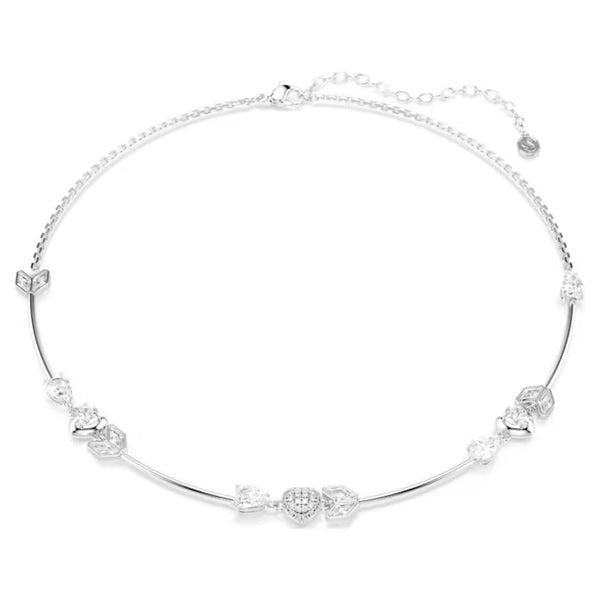 Swarovski Idyllia necklace Heart with arrow, White, Rhodium plated 5743411