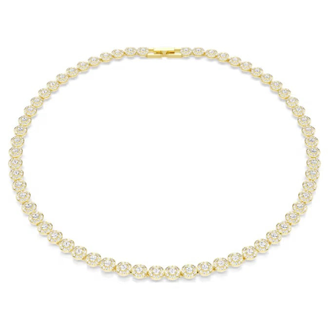 Swarovski Una Angelic necklace Round cut, Small, White, Gold-tone plated 5751560