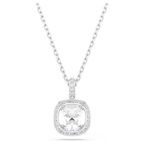 Swarovski Una Angelic pendant Cushion cut, White, Rhodium plated 5754340