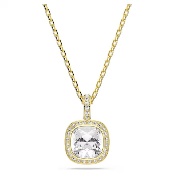 Swarovski Una Angelic pendant Cushion cut, White, 18K gold finish 5764761