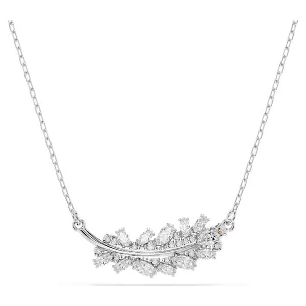 Swarovski Vienna pendant Mixed cuts, Feather, White, Rhodium plated 5756111