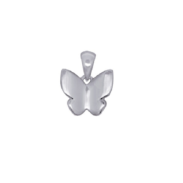 Sterling Silver Plain Butterfly Pendant