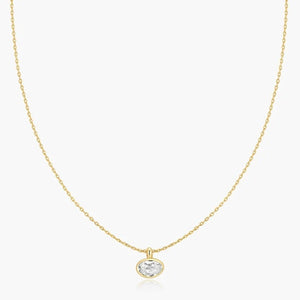 Ania Haie Gold Bezel Organic Pebble Necklace