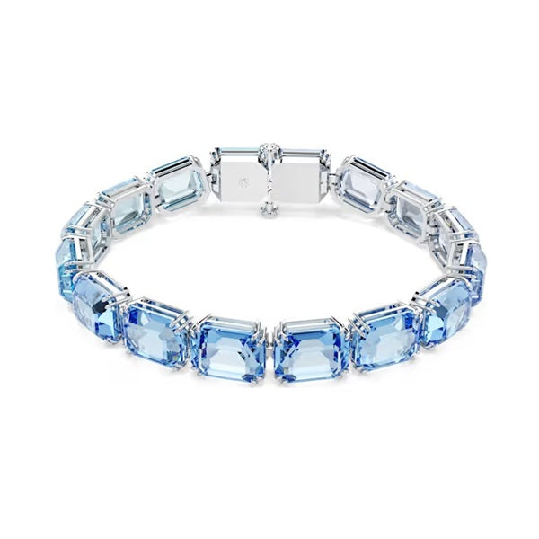 Swarovski Millenia bracelet Octagon cut, Colour gradient, Blue, Rhodium plated 5694135