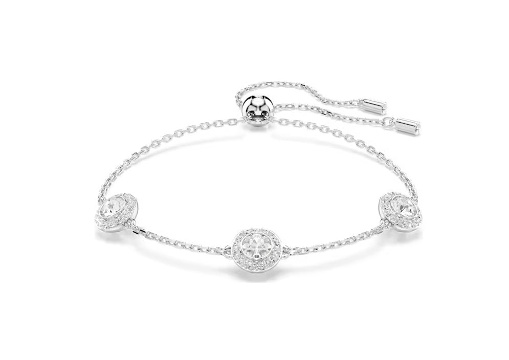 Swarovski Una Angelic bracelet Round cut, Double sided motifs, White, Rhodium plated 5732272