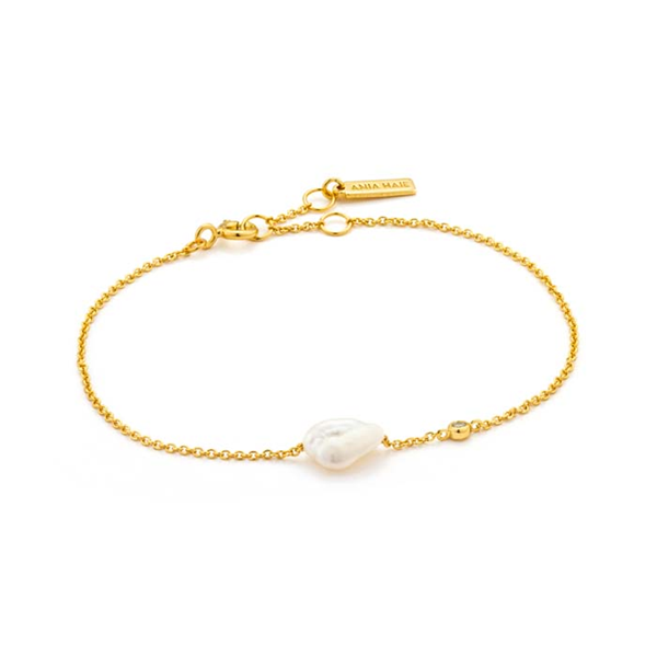 Ania Haie Gold Pearl Bracelet