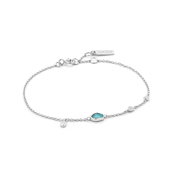 Ania Haie Silver Turquoise Discs Bracelet