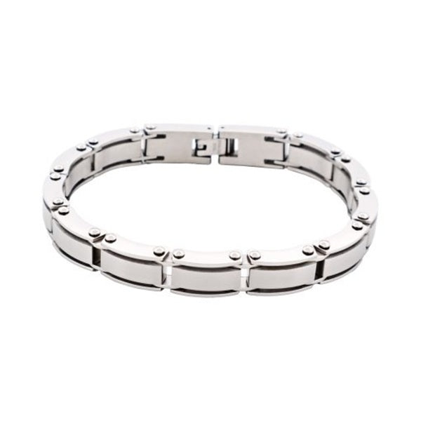Cudworth Brushed Stainless Steel Link Bracelet