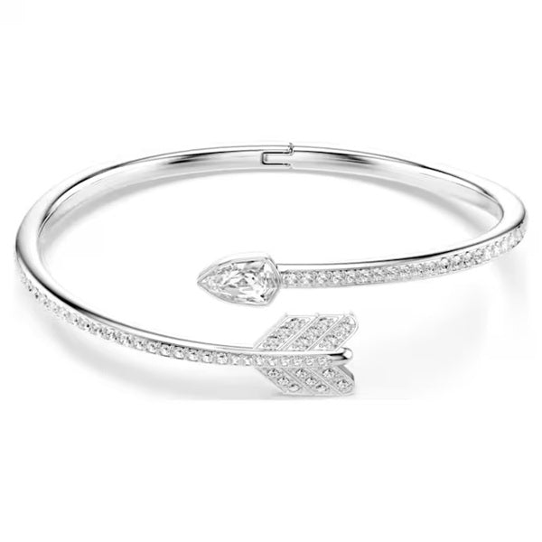 Swarovski Idyllia bangle Mixed cuts, Arrow, White, Rhodium plated 5737264