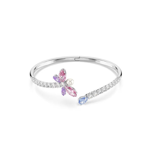 Swarovski Ariana Grande bangle, Mixed cuts, Dragonfly, Multicolored, Rhodium plated 5737401