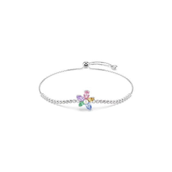 Swarovski Ariana Grande bracelet, Mixed cuts, Flower, Multicolored, Rhodium plated 5749187