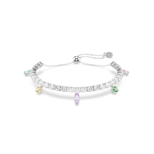 Swarovski Ariana Grande Tennis bracelet, Mixed cuts, Multicolored, Rhodium plated 5742463