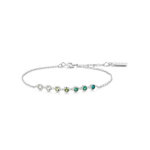 Ania Haie Silver Green Station Bracelet