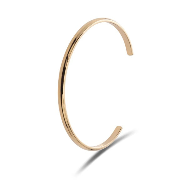 14ct Yellow Gold Plated Stainless Steel Cuff Bangle