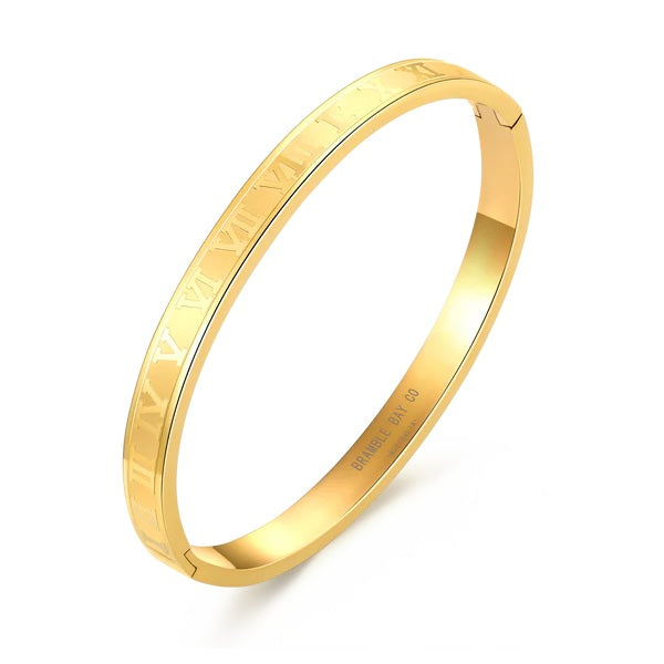 18ct Yellow Gold Plated Stainless Steel Bangle