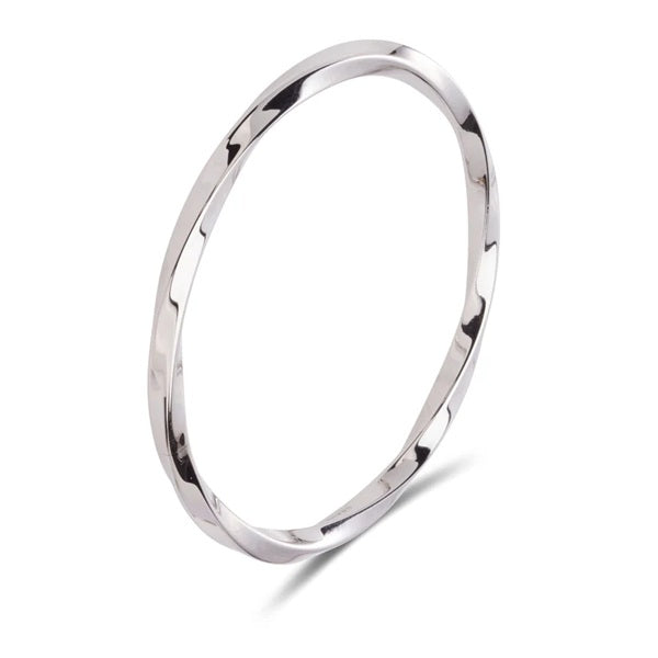 Stainless Steel Twist Bangle
