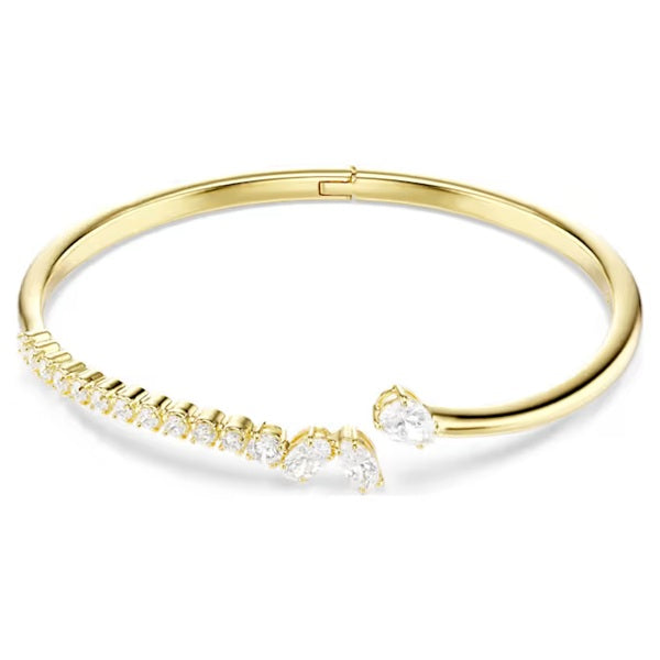 Swarovski Mesmera bangle Mixed cuts, White, 18K gold finish 5750440